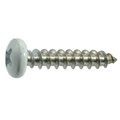 Midwest Fastener Sheet Metal Screw, #10 x 1 in, Painted 18-8 Stainless Steel Pan Head Phillips Drive, 100 PK 09089